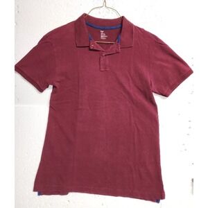 Gap Shirt Men Large Burgundy Short Sleeve Casual Buttons Collared